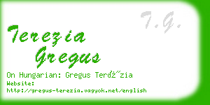terezia gregus business card